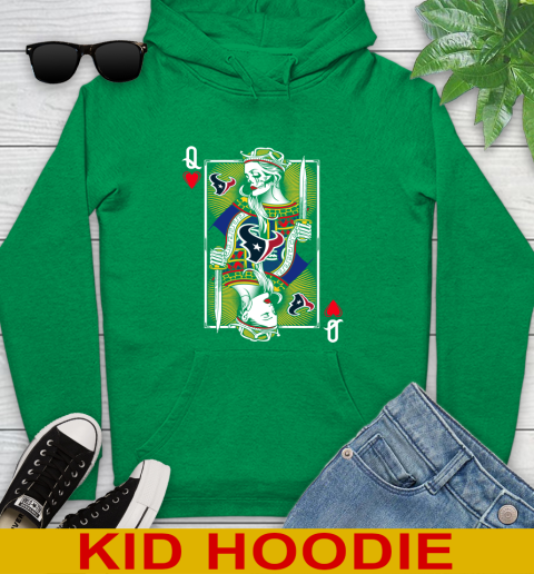 NFL Football Houston Texans The Queen Of Hearts Card Shirt Youth Hoodie 8