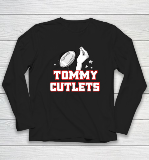 NY Italian Hand Gesture Tommy Cutlets Football Quarterback Long Sleeve T-Shirt