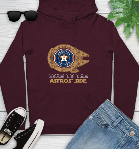 MLB Come To The Houston Astros Side Star Wars Baseball Sports Youth Hoodie 7