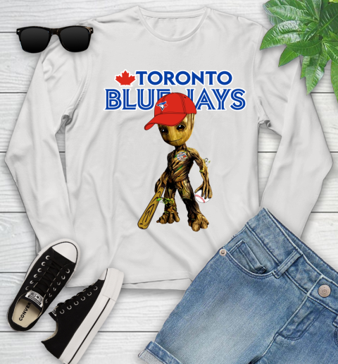 MLB Toronto Blue Jays Groot Guardians Of The Galaxy Baseball Youth Long Sleeve