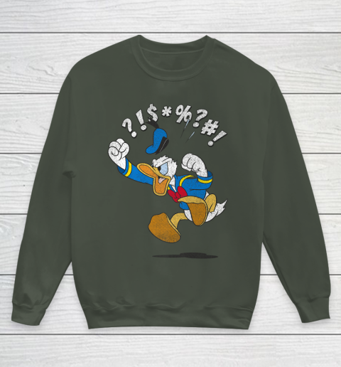 Disney Mickey And Friends Donald Angry Jump Youth Sweatshirt 8