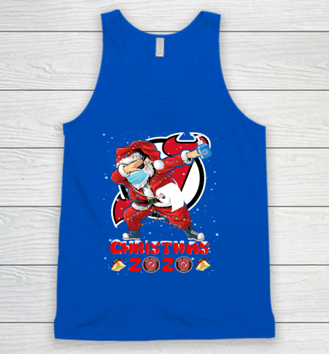 New Jersey Devils Funny Santa Claus Dabbing Christmas 2020 NHL Tank Top 4