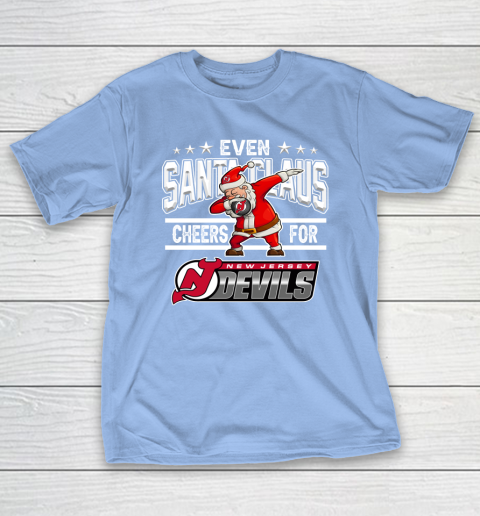 New Jersey Devils Even Santa Claus Cheers For Christmas NHL T-Shirt 10