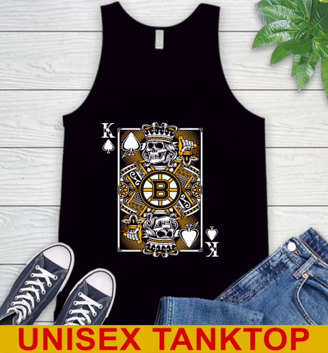Boston Bruins NHL Hockey The King Of Spades Death Cards Shirt Tank Top
