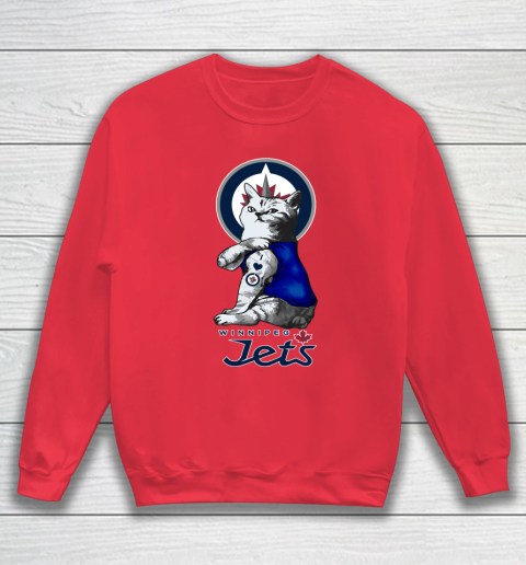 NHL My Cat Loves Winnipeg Jets Hockey Sweatshirt 7
