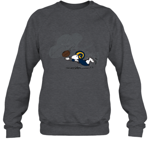 Los Angeles Rams Snoopy Plays The Football Game Sweatshirt