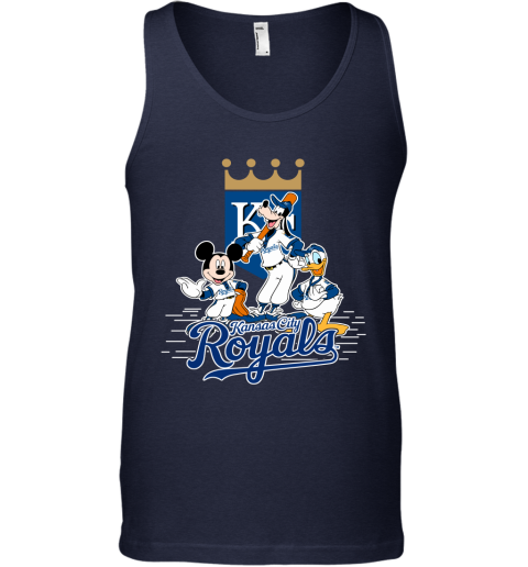 Kansas City Royals Mickey Donald And Goofy Baseball Youth T-Shirt 