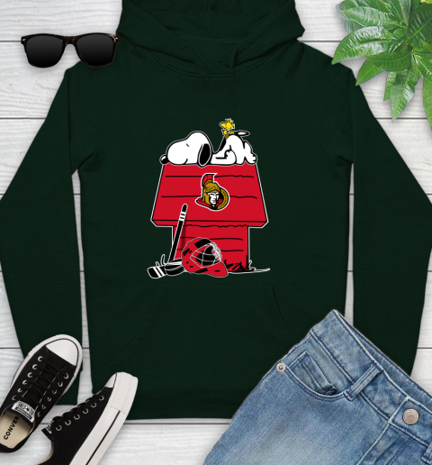 Ottawa Senators NHL Hockey Snoopy Woodstock The Peanuts Movie Youth Hoodie 13