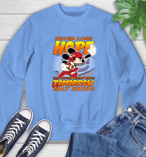 Kansas City Chiefs NFL Football Mickey Disney Never Lose Hope Sweatshirt 11