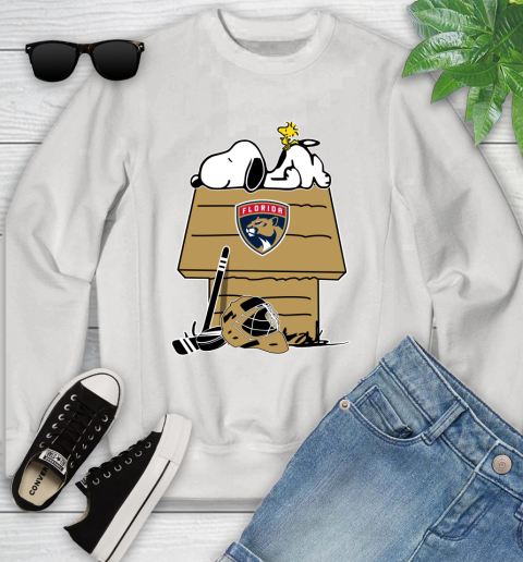 Florida Panthers NHL Hockey Snoopy Woodstock The Peanuts Movie Youth Sweatshirt
