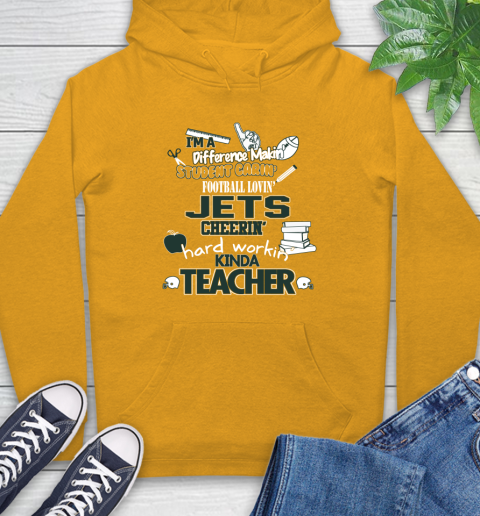 New York Jets NFL I'm A Difference Making Student Caring Football Loving Kinda Teacher Hoodie 2