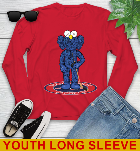 NHL Hockey Washington Capitals Kaws Bff Blue Figure Shirt Youth Long Sleeve 11