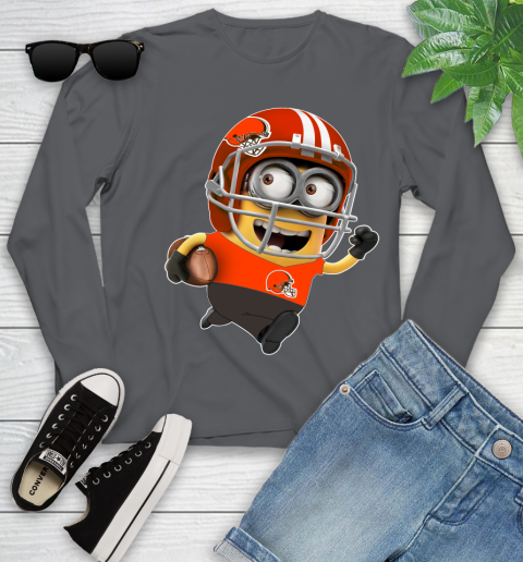 NFL Cleveland Browns Minions Disney Football Sports Youth Long Sleeve 8