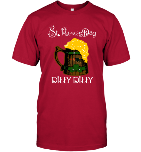 NFL New England Patriots St Patrick's Day Dilly Dilly Beer Football Sports DEHPP65lpHV classic t shirt 2 95 151514 front red