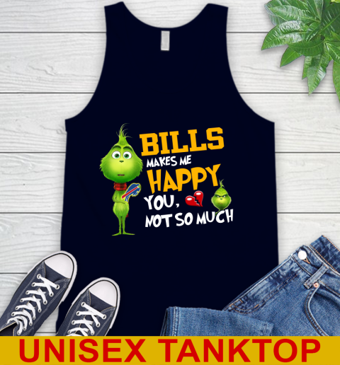NFL Buffalo Bills Makes Me Happy You Not So Much Grinch Football Sports Tank Top 2