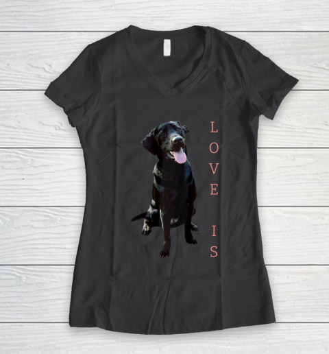 Dog Mom Shirt Labrador Retriever Shirt Women Men Kids Black Lab Dog Mom Women's V-Neck T-Shirt 6