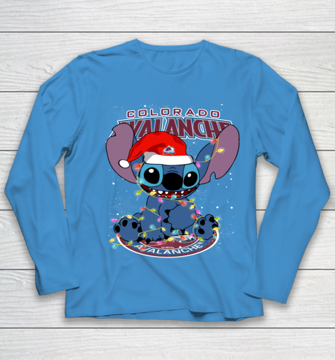 Colorado Avalanche NHL Hockey noel stitch Christmas Youth Long Sleeve 4