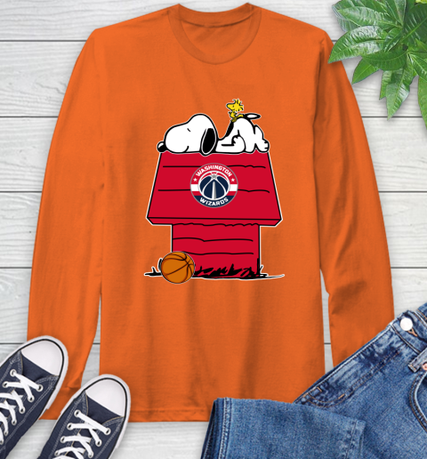 Washington Wizards NBA Basketball Snoopy Woodstock The Peanuts Movie Long Sleeve T-Shirt 5