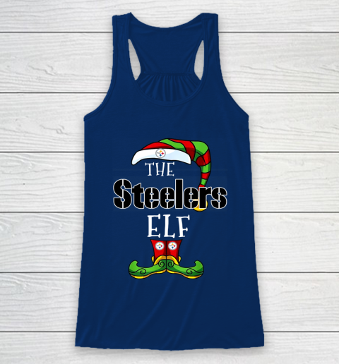 Pittsburgh Steelers Christmas ELF Funny NFL Racerback Tank 6
