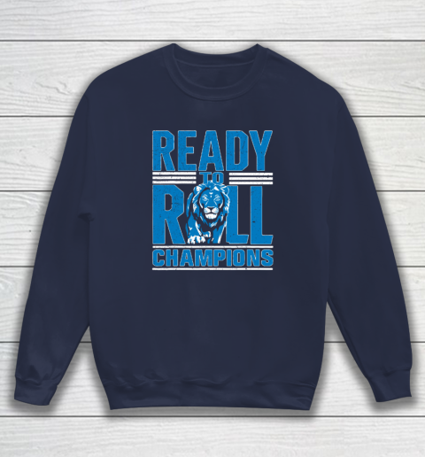 Detroit Ready To Roll Funny Lion Graphic Sweatshirt 2