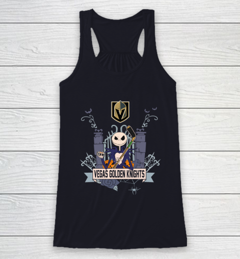 NHL Vegas Golden Knights Hockey Jack Skellington Halloween Racerback Tank 7