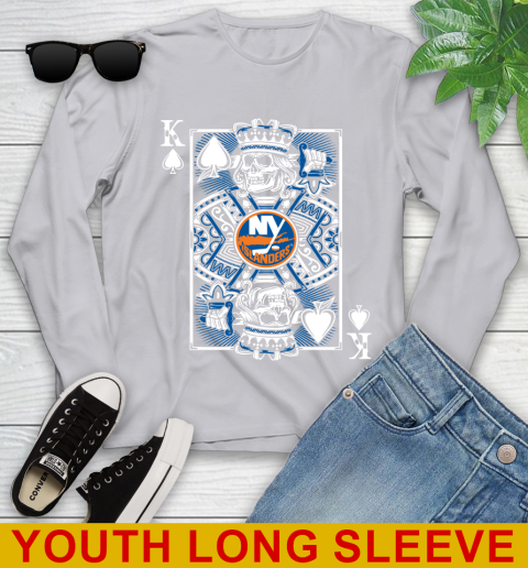 New York Islanders NHL Hockey The King Of Spades Death Cards Shirt Youth Long Sleeve 5