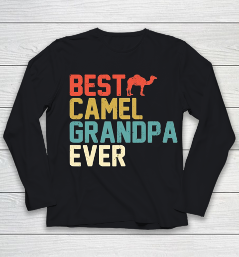 Grandpa Funny Gift Apparel  Best Camel Grandpa Ever Retro Grandpa Gifts Youth Long Sleeve