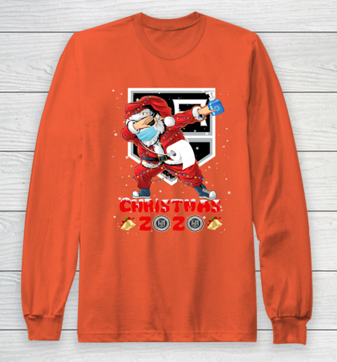 Los Angeles Kings Funny Santa Claus Dabbing Christmas 2020 NHL Long Sleeve T-Shirt 3