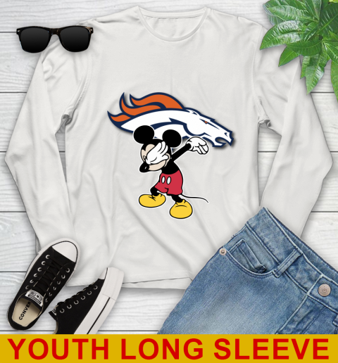 Denver Broncos NFL Football Dabbing Mickey Disney Sports Youth Long Sleeve 13 Denver Broncos NFL Football Dabbing Mickey Disney Sports Youth Long Sleeve - Image 13