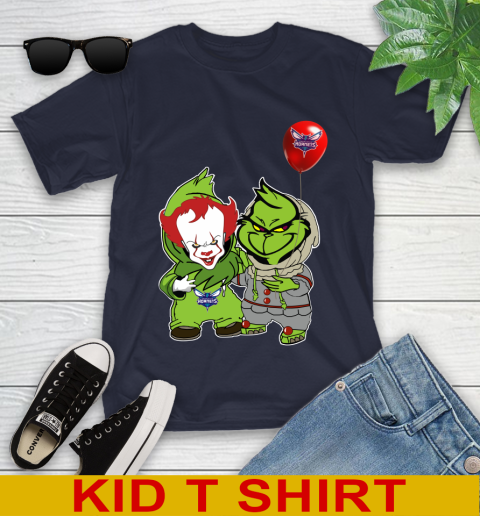 Charlotte Hornets Baby Pennywise Grinch Christmas NBA Basketball Youth T-Shirt 3
