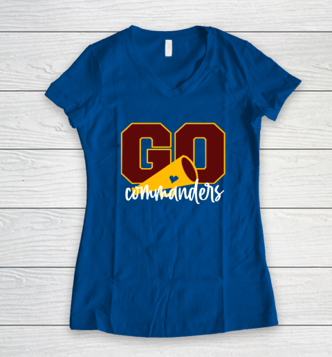 Go Cheer Commanders Women's V-Neck T-Shirt 5