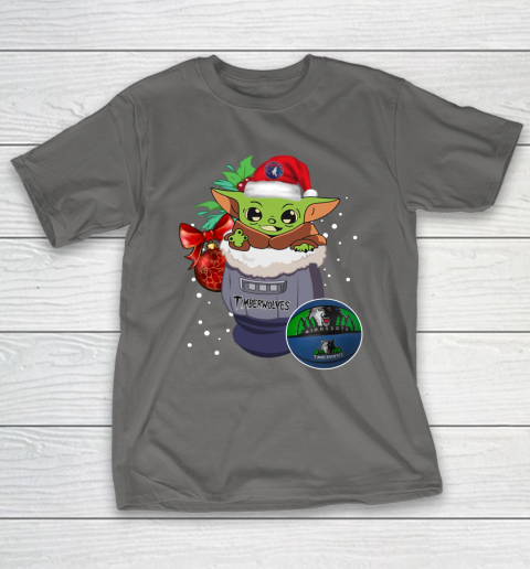Minnesota Timberwolves Christmas Baby Yoda Star Wars Funny Happy NBA T-Shirt 9