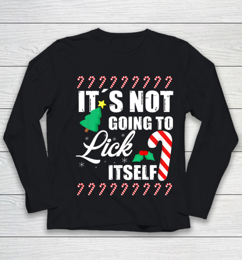 Mens Its Not Going To Lick Itself Motive for a Cool Santa Claus Youth Long Sleeve