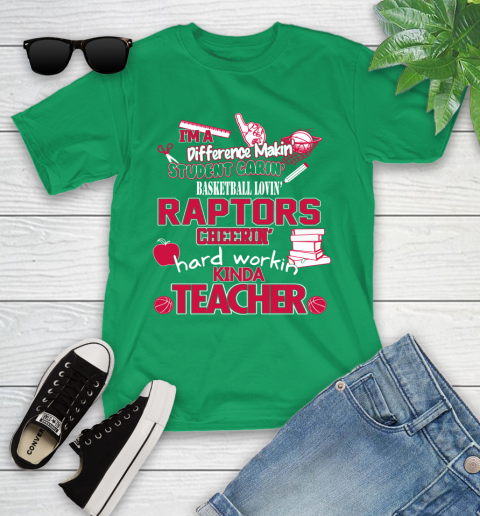 Toronto Raptors NBA I'm A Difference Making Student Caring Basketball Loving Kinda Teacher Youth T-Shirt 8