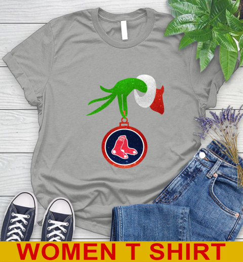 Boston Red Sox Grinch Merry Christmas MLB Baseball Women's T-Shirt 11