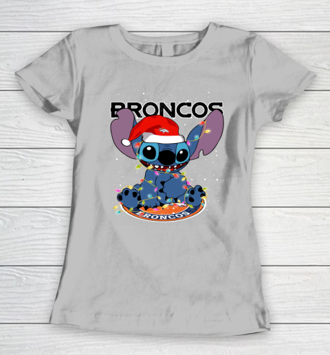 Denver Broncos NFL Football noel stitch Christmas Women's T-Shirt 3