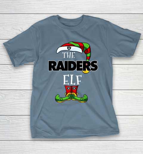 Oakland Raiders Christmas ELF Funny NFL T-Shirt 6