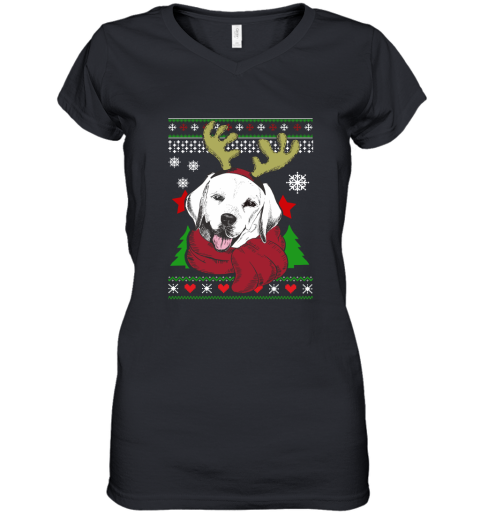 Labrador Ugly Christmas Women's V-Neck T-Shirt