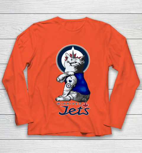 NHL My Cat Loves Winnipeg Jets Hockey Youth Long Sleeve 3