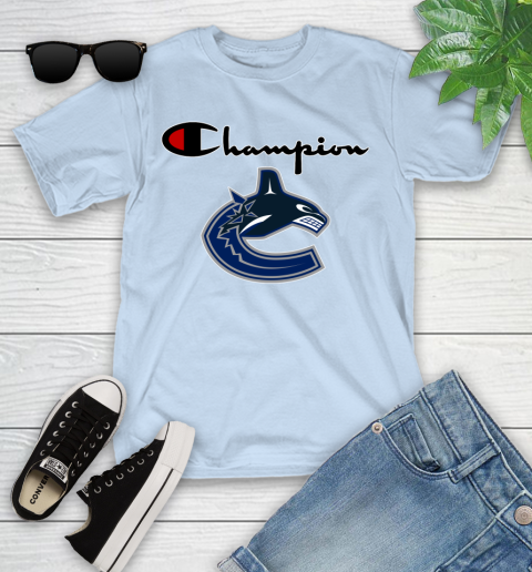 NHL Hockey Vancouver Canucks Champion Shirt Youth T-Shirt 5