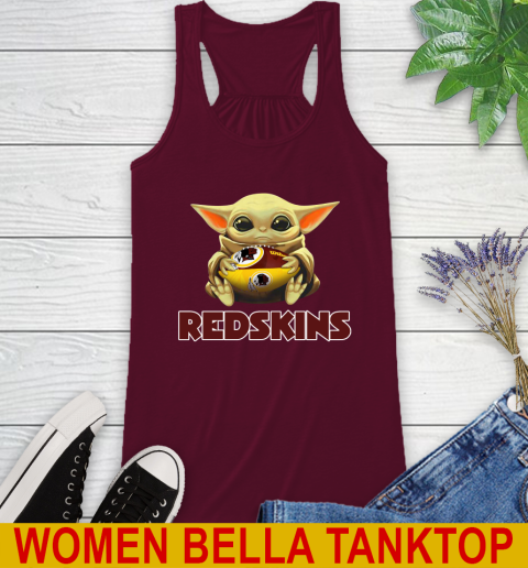 NFL Football Washington Redskins Baby Yoda Star Wars Shirt Racerback Tank 3