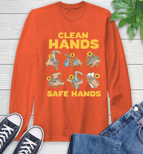 Nurse Shirt Washing Clean Hands Safe Hand Hygiene Wash Save T Shirt Long Sleeve T-Shirt 16