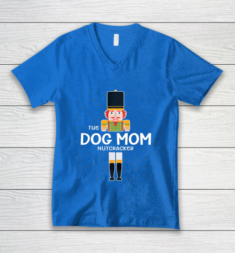 Dog Mom Nutcracker Family Matching Funny Gift Pajama V-Neck T-Shirt 5