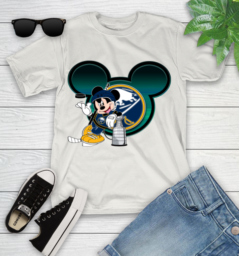 NHL Buffalo Sabres Stanley Cup Mickey Mouse Disney Hockey T Shirt Youth T-Shirt 12