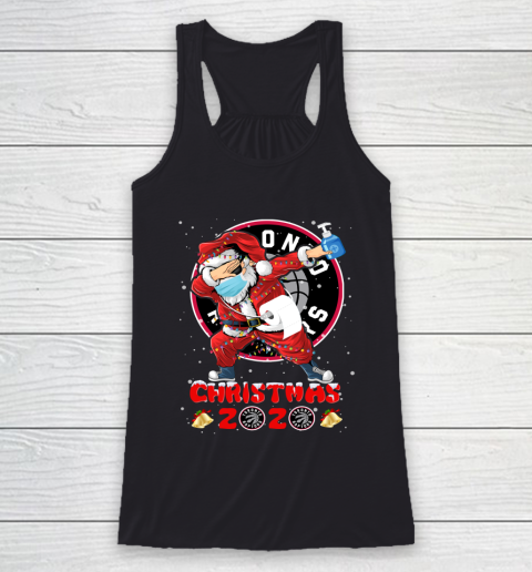 Toronto Raptors Funny Santa Claus Dabbing Christmas 2020 NBA Racerback Tank