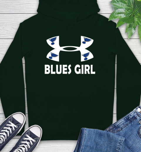 NHL St.Louis Blues Girl Under Armour Hockey Sports Hoodie 12