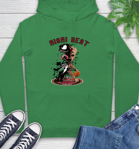 NBA Miami Heat Basketball Venom Groot Guardians Of The Galaxy Hoodie 8