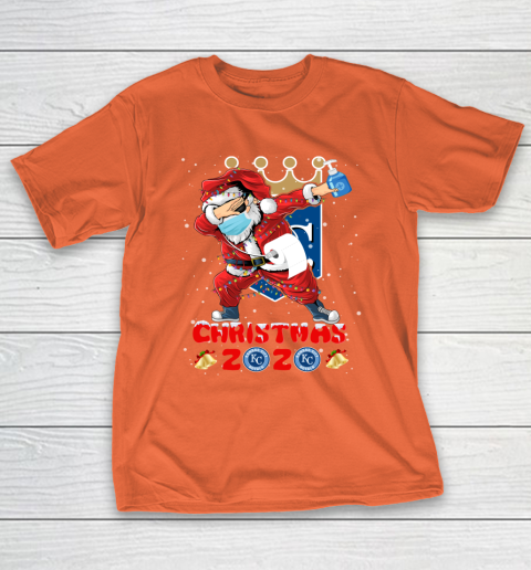 Kansas City Royals Funny Santa Claus Dabbing Christmas 2020 MLB T-Shirt 4