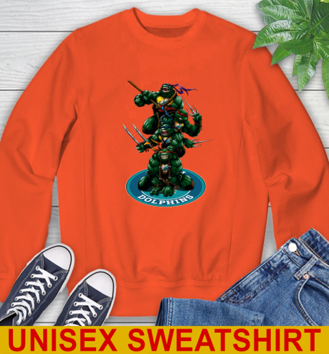 NFL Football Miami Dolphins Teenage Mutant Ninja Turtles Shirt Sweatshirt 4