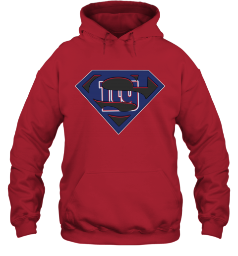 NFL New York Giants LOGO Superman oczo nfl new york giants logo superman hoodie 23 front red